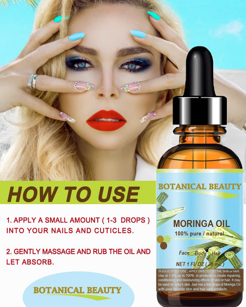 Botanical Beauty Moringa Oil for Face, Body, Hair, 0.5 fl. oz.