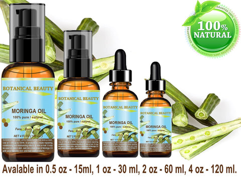 Botanical Beauty Moringa Oil for Face, Body, Hair, 0.5 fl. oz.